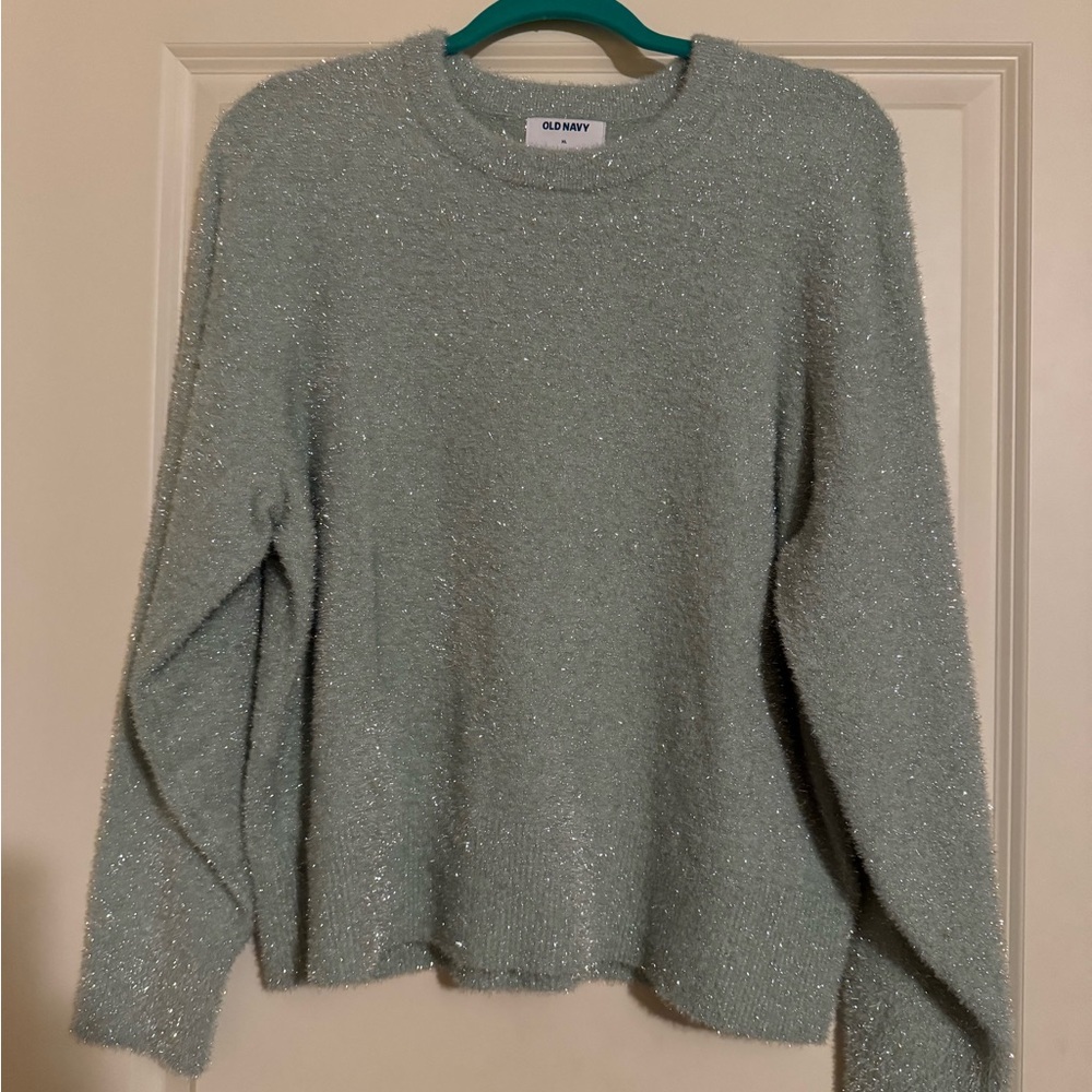 Light Blue tinsel sweater
